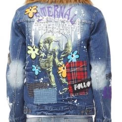 Shop All Smoke Rise Denim Jacket - Patches - Belfast Blue - JJ21730