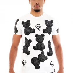 George V T-Shirt - Bears Allover - White - GV-2391 New Arrivals