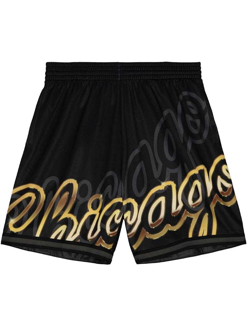 Mitchell & Ness Shorts - Big Face 4.0 Bulls - Black And Gold - PSHR1259 1 Mitchell & Ness Shorts - Big Face 4.0 Bulls - Black And Gold - PSHR1259