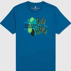 Psycho Bunny T-Shirt - Everett - Dusk Blue - SP22 - B6U328S1PC