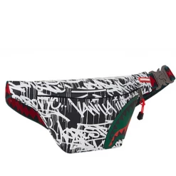 Sprayground Bag - Scribble Shark Savvy Crossbody - White - 910B4042NSZ