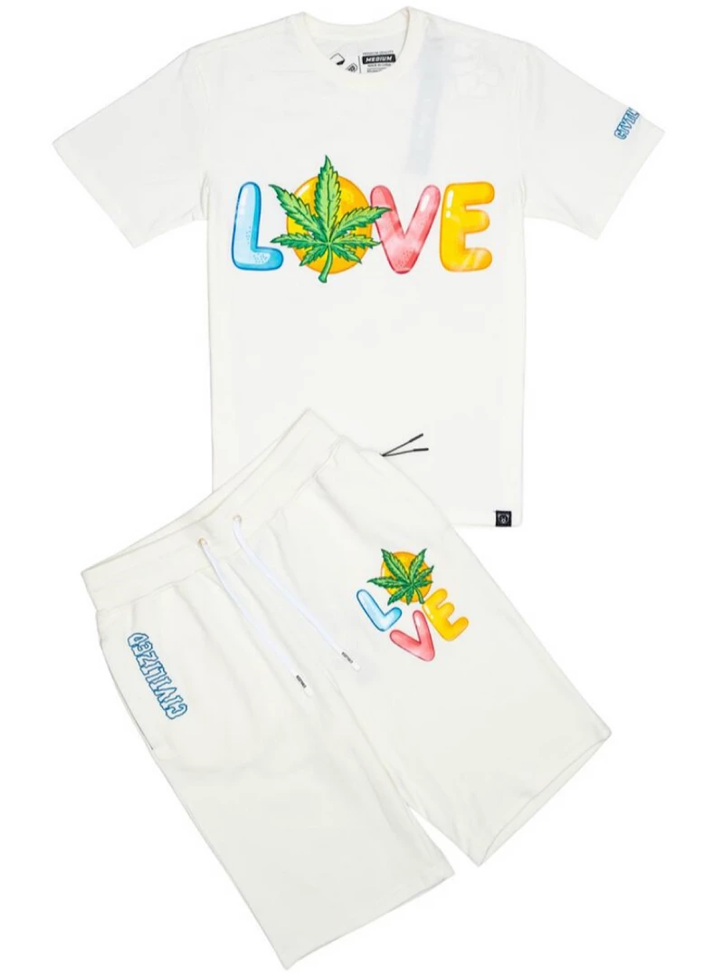 Civilized Short Set - Love - Natural - CV1406 1 Civilized Short Set - Love - Natural - CV1406