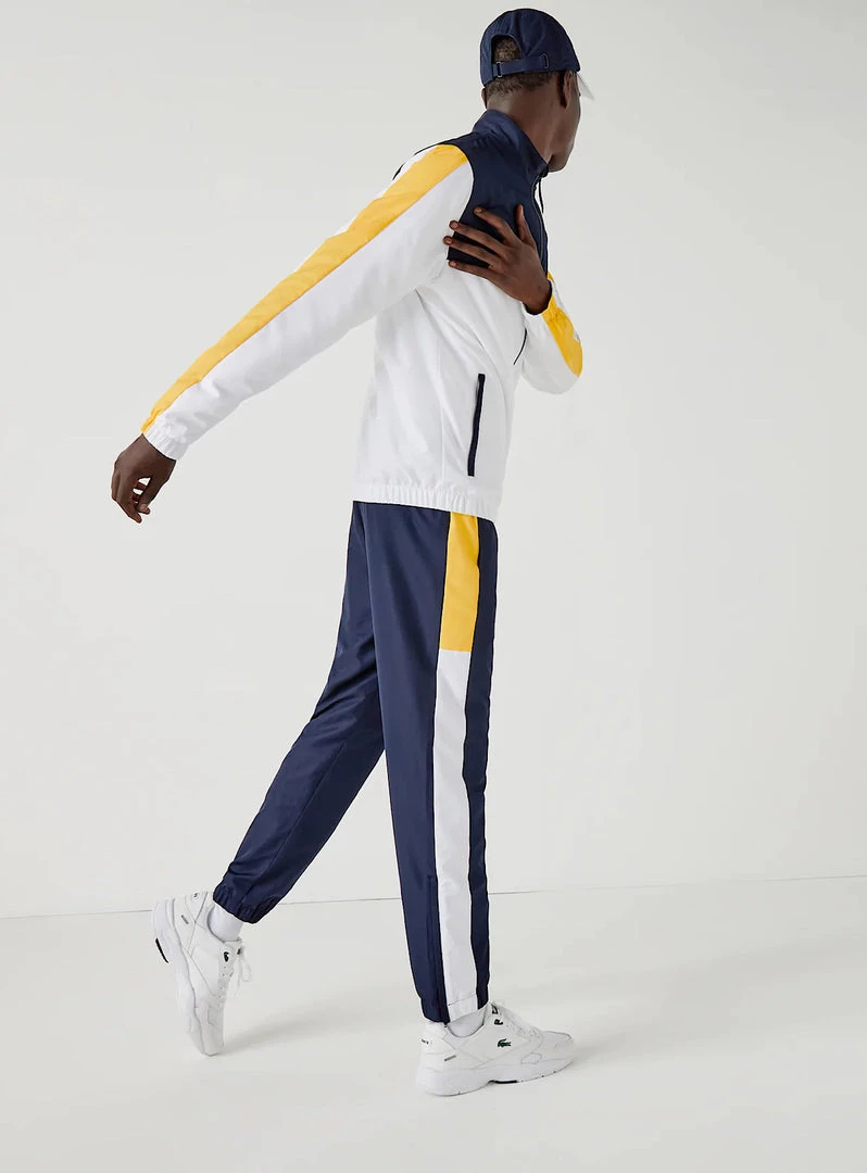 Lacoste Tracksuit - ColorBlocked - Navy With White And Yellow - WH2104 Shop All 2 Lacoste Tracksuit - ColorBlocked - Navy With White And Yellow - WH2104 Shop All