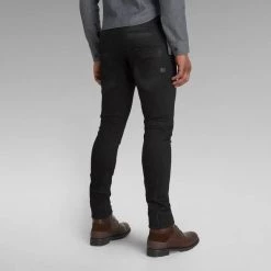 G-Star Jeans - D-Staq 3D Slim - Jet Black Scar Restored - D05385-C910