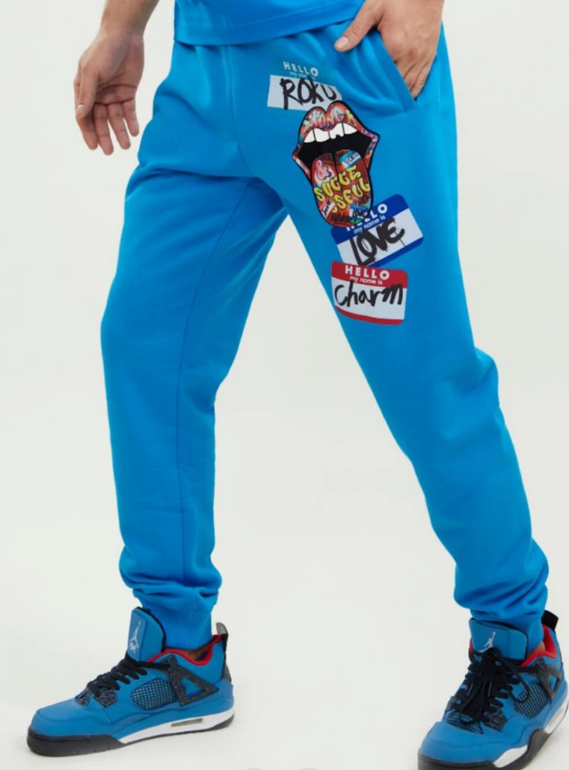 Roku Studio Sweatpants - Stoned & Successful - Blue - RK4480657 2 Roku Studio Sweatpants - Stoned & Successful - Blue - RK4480657