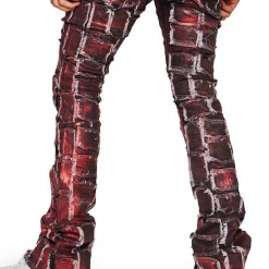 Shop All Valabasas Jeans - "4444" Stacked - Red Waxed - VLBS2214