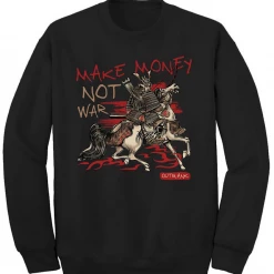 Outrank Sweatshirt - Make Money Not War Crew - Black - OR1923CF