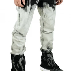 Preme Jeans - Washed - Black On White - PR-WB-967