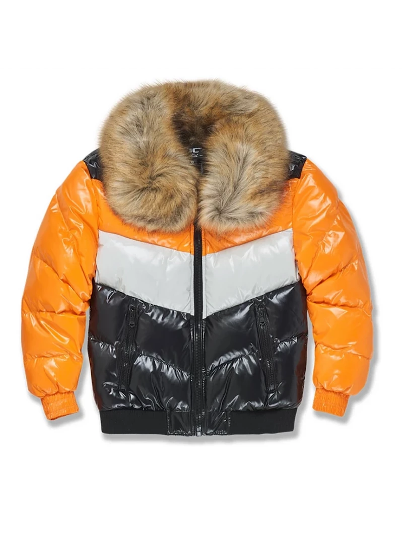 Jordan Craig Kids Jacket - Blocked Puffer - Total Orange - 91548K 1 Jordan Craig Kids Jacket - Blocked Puffer - Total Orange - 91548K