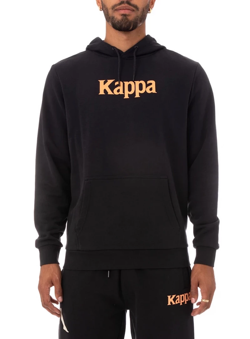 Kappa Sweatsuit - Authentic Haris - Black With Orange And Grey - 34157DW 1 Kappa Sweatsuit - Authentic Haris - Black With Orange And Grey - 34157DW