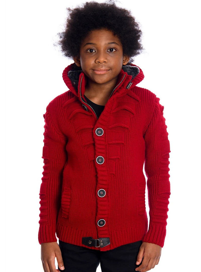 LCR Kids Sweater - Knit - Dark Red - K-5607 1 LCR Kids Sweater - Knit - Dark Red - K-5607