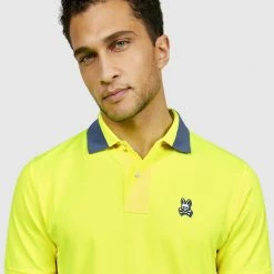 Psycho Bunny Polo - Hackney Sport Polo - Safety Yellow - B6K215N1PB
