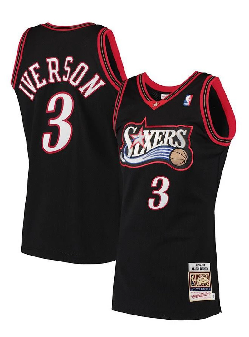 Shop All Mitchell & Ness Jersey - Philadelphia Sixers Iverson 3 - Black - SMJYGS18201 1 Shop All Mitchell & Ness Jersey - Philadelphia Sixers Iverson 3 - Black - SMJYGS18201