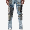 Shop All Copper Rivet Jeans - Rip & Camo Repair - Blue And Camo - 133037