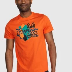 Psycho Bunny T-Shirt - Everett - Alloy Orange - SP22 - B6U328S1PC Shop All