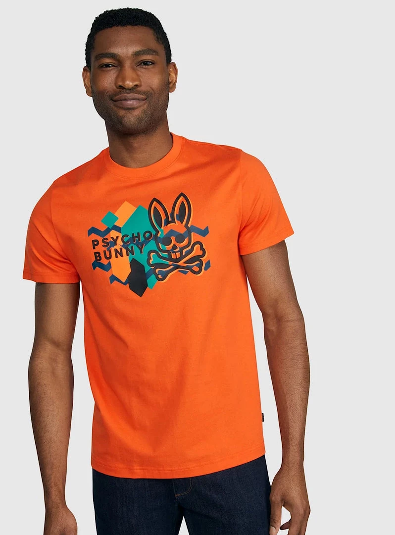 Psycho Bunny T-Shirt - Everett - Alloy Orange - SP22 - B6U328S1PC Shop All 2 Psycho Bunny T-Shirt - Everett - Alloy Orange - SP22 - B6U328S1PC Shop All