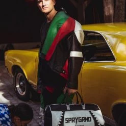 Sprayground Bag - Swerve Duffle - Black And White - D3712