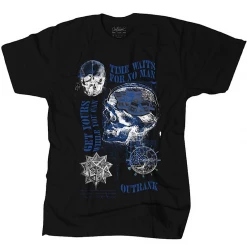 Outrank T-Shirt - Time Waits For No Man - Black - OR1977