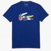 Lacoste T-Shirt - Patchwork Crocodile - Royal Blue-BDM - TH0822 Shop All