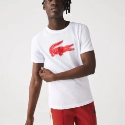 Lacoste T-Shirt - 3D Print Croc - White - TH2042