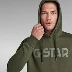 G-Star Hoodie - Hooded Sweater - Dark Bronze Green - D20508 Shop All 5 G-Star Hoodie - Hooded Sweater - Dark Bronze Green - D20508 Shop All