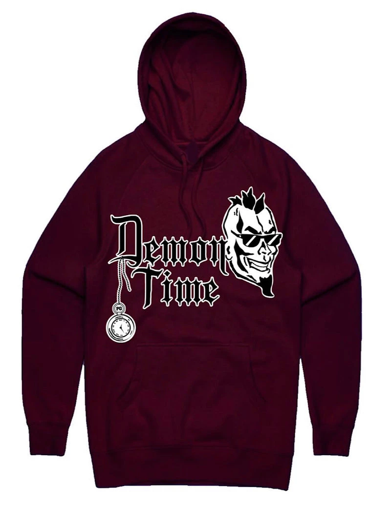 PG Apparel Hoodie - Demon Time - Burgundy 1 PG Apparel Hoodie - Demon Time - Burgundy
