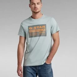 G-Star T-Shirt - Originals Logo - Synthetic Blue - D19863