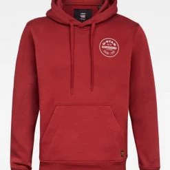 G-Star Hoodie - Round Originals - Dry Red - D17898