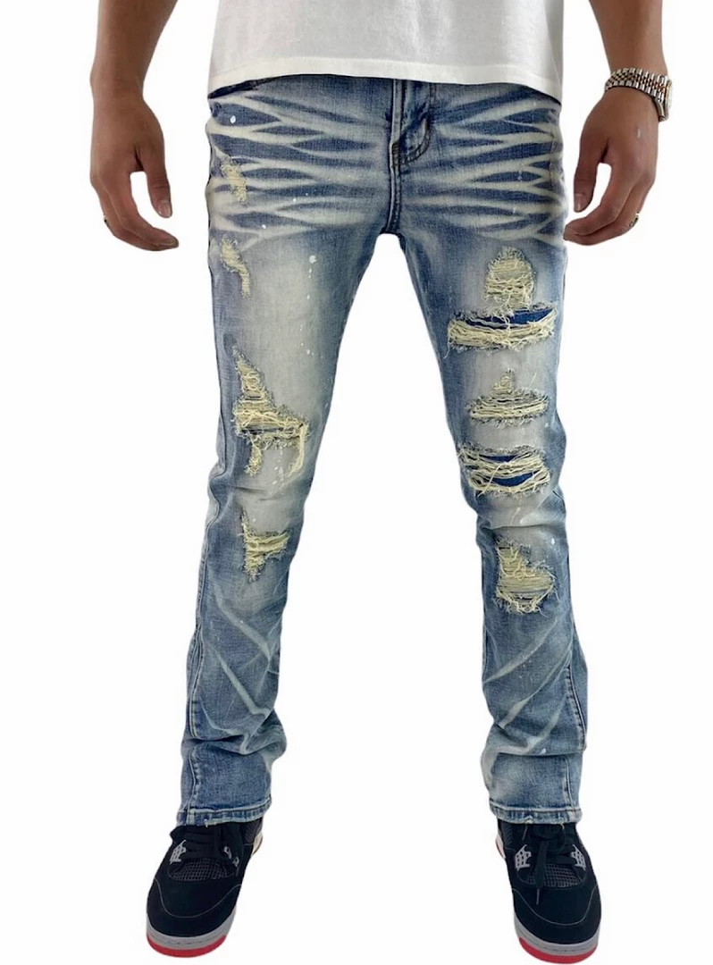 Shop All Preme Jeans - Distressed - Indigo - PR-WB-936 1 Shop All Preme Jeans - Distressed - Indigo - PR-WB-936