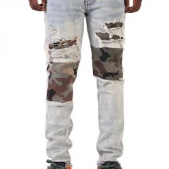 Shop All KDNK Jeans - Over & Under Camo - Blue - KND4479