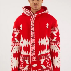 Shop All One In A Million Sweater - Cardigan - Red And White - C709-5