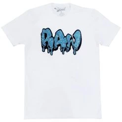Shop All Rawyalty T-Shirt - RAW Drip Sapphire Bling - White - RMT-000