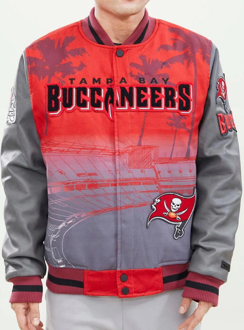 Pro Standard Jacket - Tampa Bay Buccaneers - Red And Grey - FTB640934 1 Pro Standard Jacket - Tampa Bay Buccaneers - Red And Grey - FTB640934