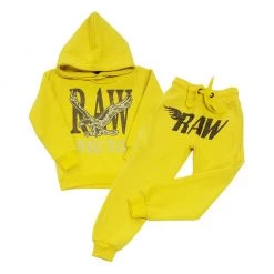 Shop All Rawyalty Kids Jogger Set - World Tour Eagle - Yellow
