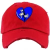 Pg Apparel Hat - Heartless - Red And Royal Blue