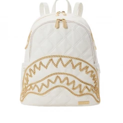 Sprayground Bag - Riviera Savage Backpack - White And Gold - 910B4367NSZ