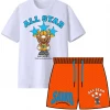 Saiko Short Set - All Star - White With Orange And Blue Shop All