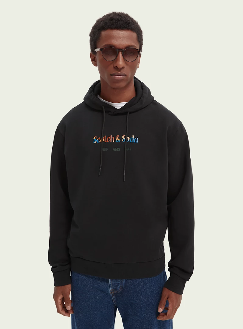 Shop All Scotch & Soda Hoodie - Logo - Black - 165351 2 Shop All Scotch & Soda Hoodie - Logo - Black - 165351