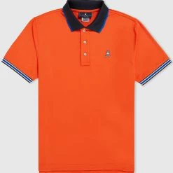 Psycho Bunny - Isaac Sport Polo - Alloy Orange - SP22 - B6K164S1PB Shop All