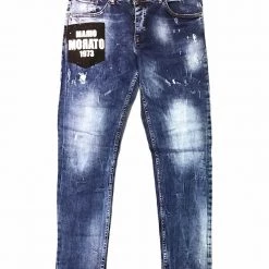 BUYER’S CHOICE Shop All Buyer's Choice Jeans - Mario Pocket With Stones - Black/Blue - 2328-100-A18