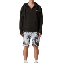 Purple-Brand Shorts - Tie Dye Jacquard Monogram - Blue Black - P020-BBJS222 Shop All