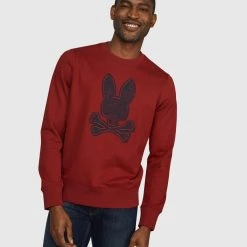 Psycho Bunny Sweater - Dixon Logo - Mulled Wine - HL21-B6S440R1FT Shop All
