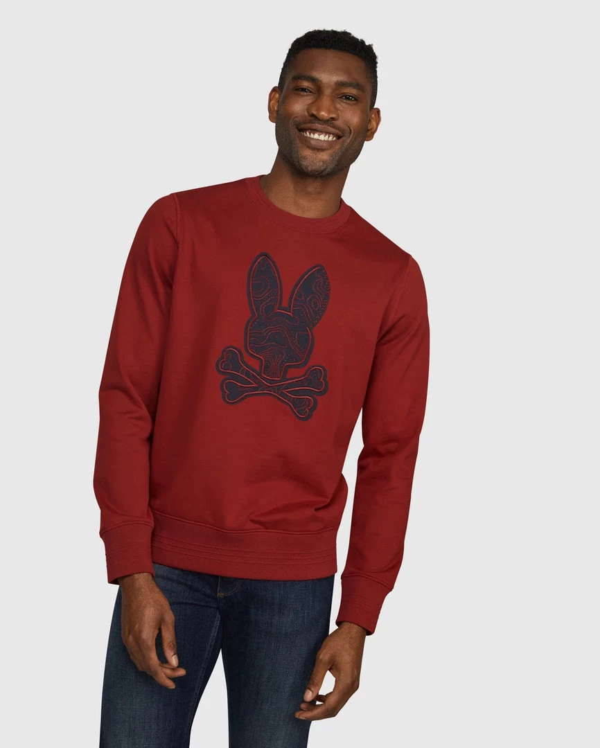Psycho Bunny Sweater - Dixon Logo - Mulled Wine - HL21-B6S440R1FT Shop All 2 Psycho Bunny Sweater - Dixon Logo - Mulled Wine - HL21-B6S440R1FT Shop All