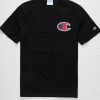 Shop All Champion T-Shirt - Infused Felt Logo Heritage - Black