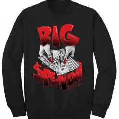 Shop All Outrank Sweatshirt - Big Spenda Crewneck Fleece - Black - OR1856CF