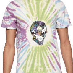 Shop All Elevenparis T-Shirt - Skull - White Tie Dye - 22S1TS36