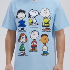 Peanuts T-Shirt - Family Collage - Light Blue - PN10144