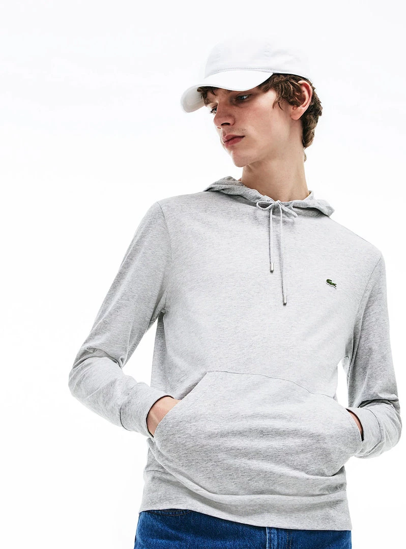 Shop All Lacoste Hoodie - LS Cotton Shirt - Grey Chine-CCA - TH9349 2 Shop All Lacoste Hoodie - LS Cotton Shirt - Grey Chine-CCA - TH9349
