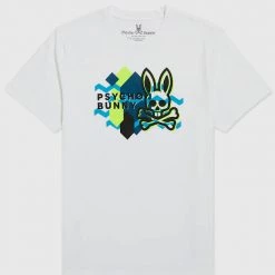 Psycho Bunny T-Shirt - Everett - White - SP22 - B6U328S1PC Shop All