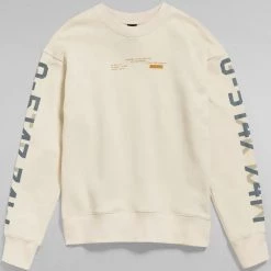 Shop All G-Star Sweater - Sleeve Graphics Crew - Dark Talc - D21165